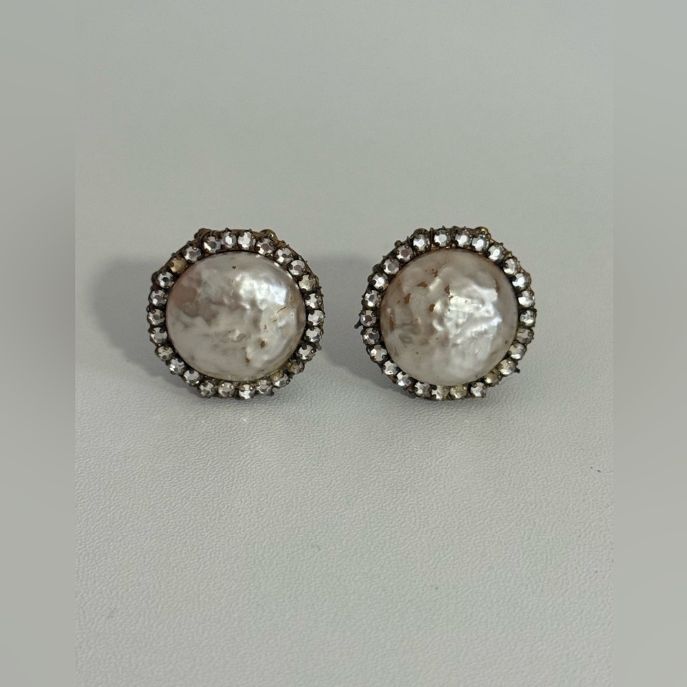Vintage Miriam Haskell Clip On Earrings